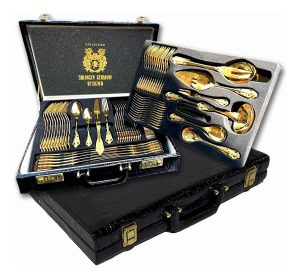 Cubertería 86 Piezas Bañada en Oro Full Gold - Solingen Germany Designed